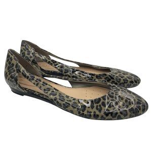 Easy Spirit Evolve animal print patent leather flats women’s Size 9 1/2W
